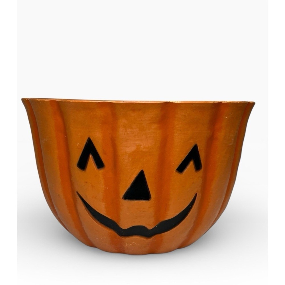 Urban Gardener‎ Planter Halloween Jack-O-Lantern Pumpkin Fall 10" x 6" Orange